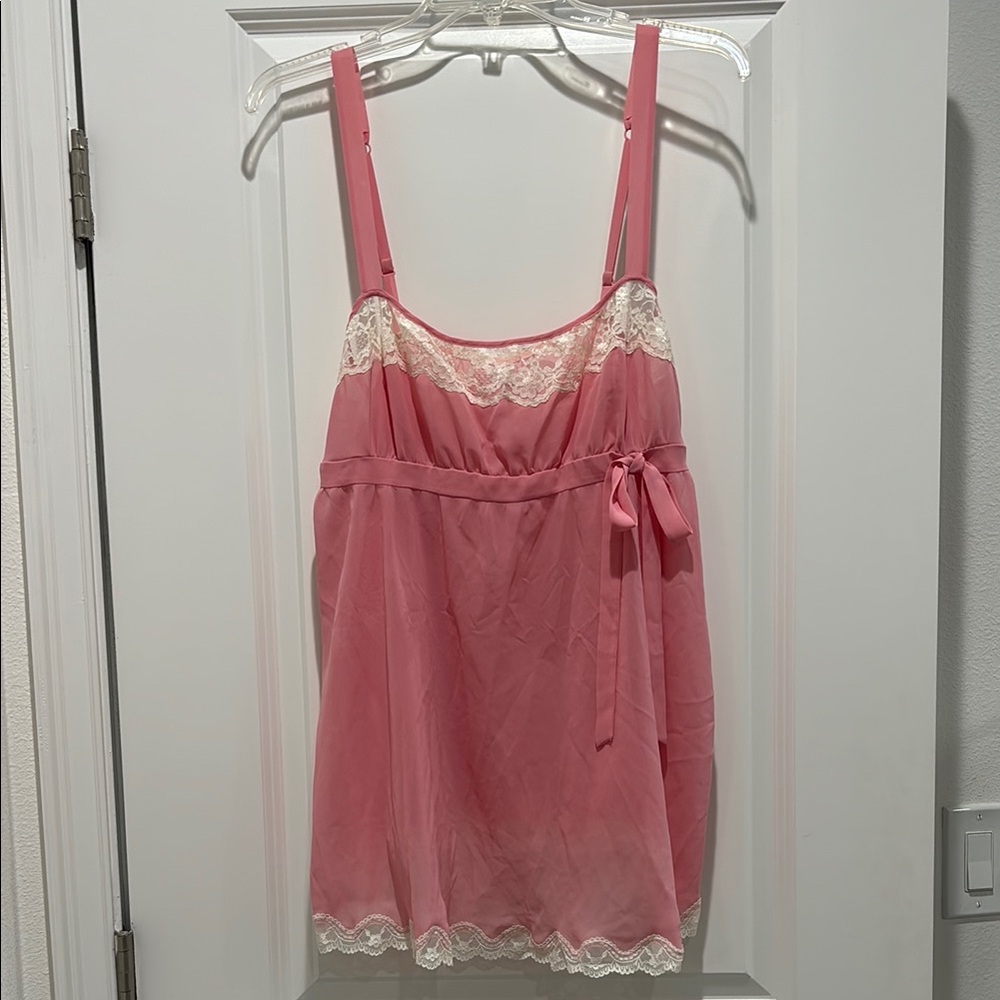 Pink Lace Trim Sleepwear